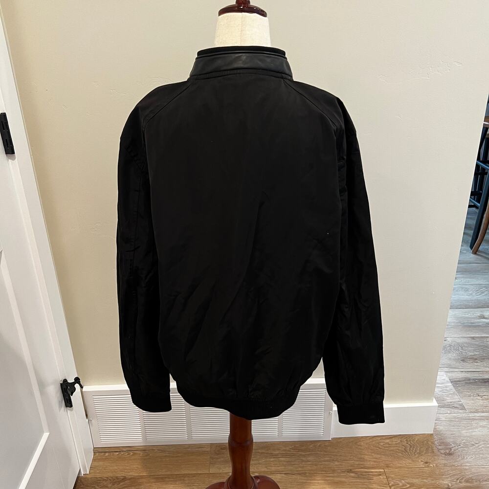 ZARA MAN Zip Up Bomber Jacket Faux Leather Trim Size XL In Black - Picture 2 of 7